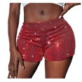 thumbnail image 1 of Women's Sequins Shorts Glitter Party Shorts, 1 of 5