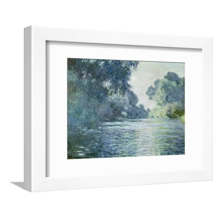 Branch of the Seine Near Giverny, 1897 Impressionist River Landscape Framed Print Wall Art By Claude