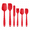 Red, variant on 6-Piece Silicone Spatula Set, Food-Grade Heat-Resistant Kitchen Cooking Utensils for Cooking and Baking, BPA-Free Dishwasher Safe Tools for Nonstick Cookware, Black