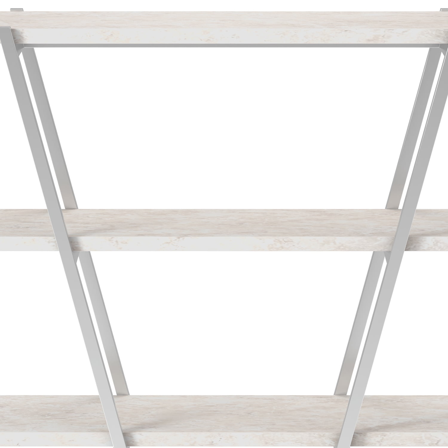 Furniture of America Ketano 5-Shelf Bookcase, Chrome