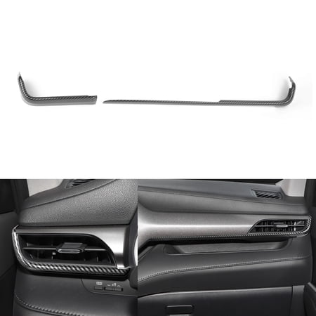 x xotic tech 2Pcs Carbon fiber Style Center Console Dash Board Panel Dial Dashboard Cover Trims Compatible with Toyota Highlander 2020-up Interior Decoration Car Accessories