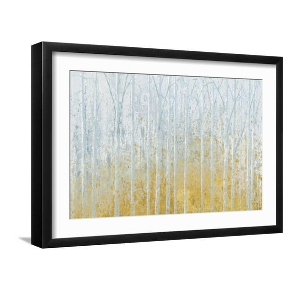 Art.com Silver Waters Crop No River Gold Art Print by James Wiens, Black Frame Wall Art, 23" x 17"