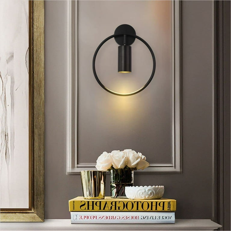 Lngoor Black 1 Pack Modern Wall Sconces