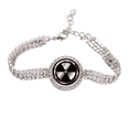 thumbnail image 1 of Logo Black Background Radioactive Substances Warning Tennis Chain Anklet Bracelet Diamond Jewelry, 1 of 3