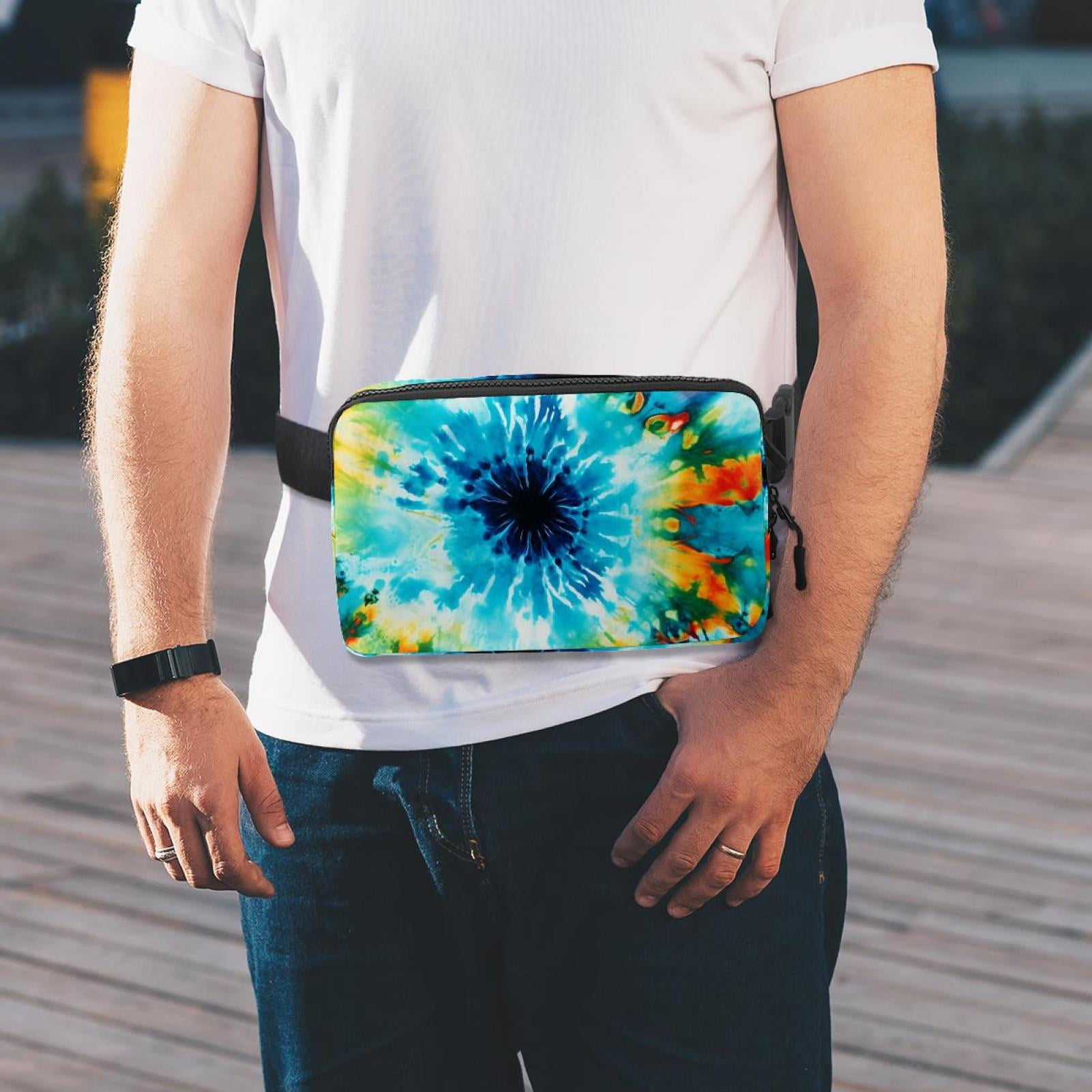 Tie-dye Lightweight Adjustable Waist Pack with Extension Strap - Unisex Running Belt Fanny Pack