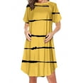 thumbnail image 1 of Robe pour Femmes Pyjama pour Femmes Fermeture Éclair Latérale Allaitement Maternité Imprimé à Manches Courtes Col Rond Robe pour Femmes Enceintes Pyjama Décontracté Robe Décontractée pour Femmes Pantalon Habillé pour Femmes, 1 of 2