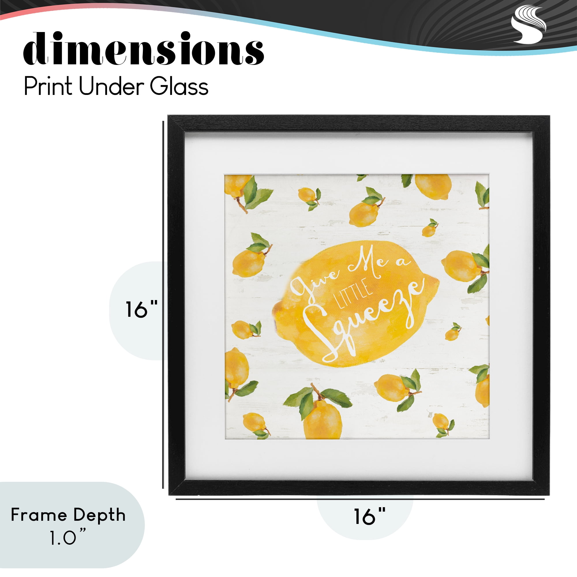Stupell Industries Give Me A Squeeze Black Framed Print Under Glass, design by Lanie Loreth