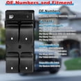 thumbnail image 3 of 20945129 Driver Side Power Master Window Switch Compatible with 2007-2013 Chevy Silverado 1500 2500HD 3500HD GMC Sierra 1500 08-13 Sierra 2500HD 3500HD 09-15 Traverse Front Left Window Buttons, 3 of 5
