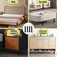 thumbnail image 3 of 4pcs Metal Furniture Support Legs, Adjustable Height 20 To 22cm Heavy Duty Bed Center Frame Slat Fe, 3 of 5