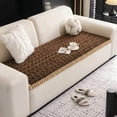 thumbnail image 2 of HUGNEO 28"x28" Plush Textured Sofa Seat Cushion, Non Slip Backing Couch Slipcover, Machine Washable Furniture Protector, Dark Coffee, 2 of 13