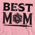 thumbnail image 2 of Popfunk Dungeons & Dragons Mother's Day Best Mom D20 Light Adult Pull-Over Hoodie, Pink, Small, 2 of 5