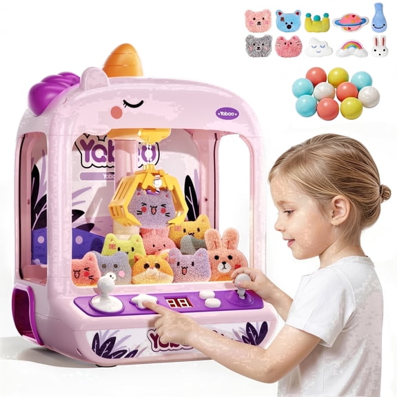 Gelomee Claw Machine for Kids, Mini Vending Machine Toys for Girls, Arcade with Light & Music for Boys, Christmas Birthday Gifts Toys Aged 3 Year Old