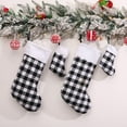 thumbnail image 4 of 7.5" Buffalo Plaid Christmas Stockings Xmas Fireplace Hanging Stockings for DIY Christmas Decoration, 4 of 10