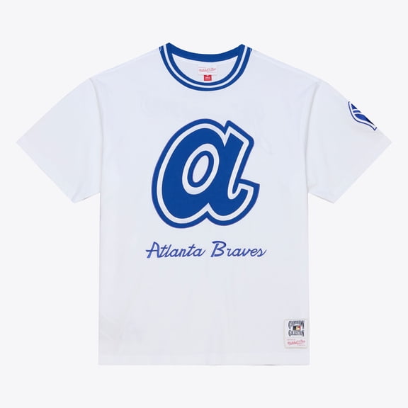 Men's Mitchell & Ness White Atlanta Braves Cooperstown Collection Arctic T-Shirt