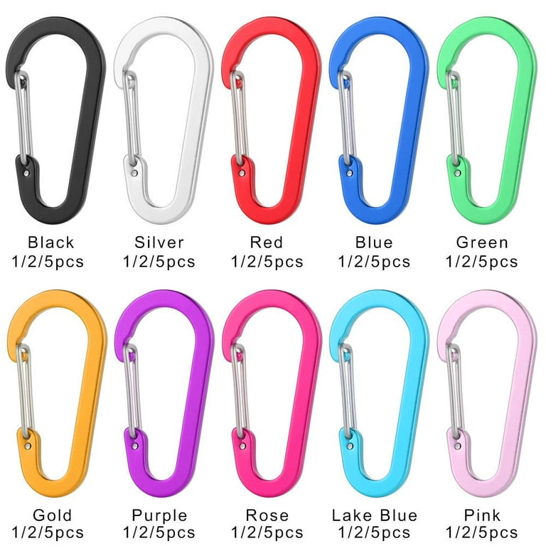 Carabiner Hook Portable Keychain Clips Small Alloy Snap Hooks for Camping  Gear 30pcs S-shaped Carabiners Tiny Clip Attachments - AliExpress