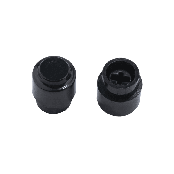 LOOKSEVEN Set of 2 Metric Tele Barrel Switch Tip 3.5/5mm For Telecaster Strat 11 Colors- Black