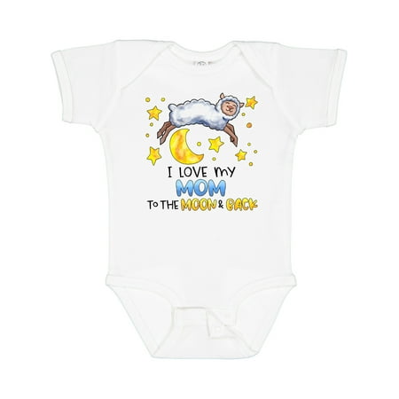 

Inktastic I Love My Mom to the Moon and Back Cute Sheep Gift Baby Boy or Baby Girl Bodysuit
