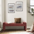 thumbnail image 7 of Tina's Home 58'' Upholstered Bench Chenille Boucle Modern Accent Bench End of Bedroom Entryway Rosewood, 7 of 7