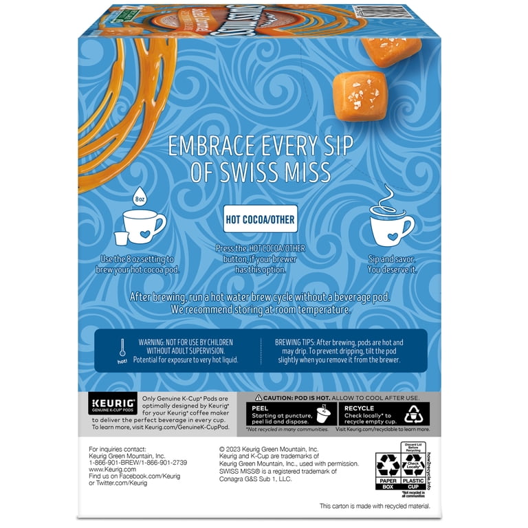 Swiss Miss Salted Caramel Hot Cocoa, K-Cup Pods, 22 Count