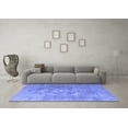 thumbnail image 3 of Ahgly Company Machine Washable Indoor Square Persian Blue Traditional Area Rugs, 8' Square, 3 of 4