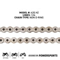thumbnail image 4 of Niche 420 Drive Chain 124 Links Non O-Ring with Master Link Motorcycle 519-CDC2257H, 4 of 7