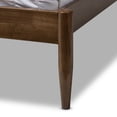 thumbnail image 6 of Baxton Studio Opal Mid-Century Modern Solid Walnut Wood Slatted Headboard Queen Size Platform Bed, 6 of 9