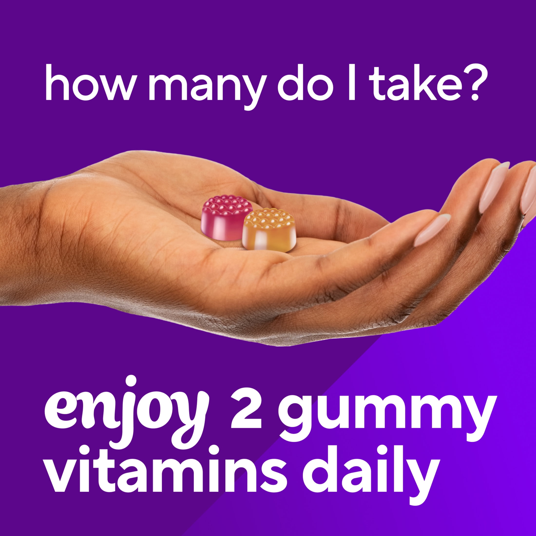 vitafusion Women's 50+ Daily Multivitamin Gummies with B Vitamins to Support Heart Health, 120 Count