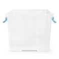 Sterilite 54Qt Clear Plastic Stackable Storage Bin w/Gasket Latch Lid