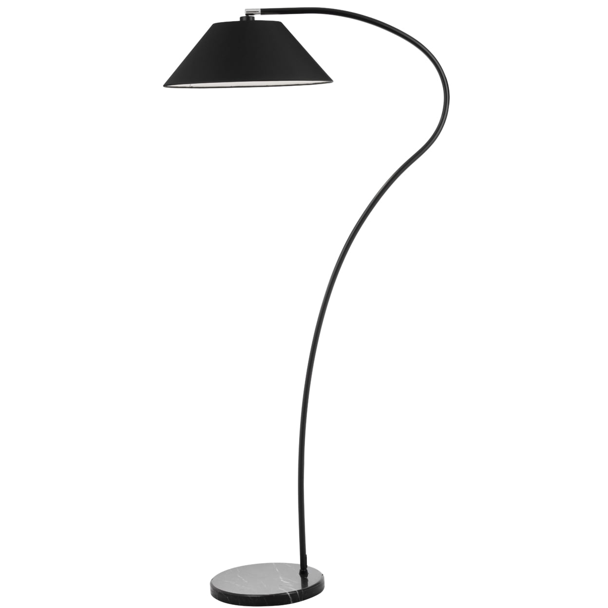Safavieh Lumi 69 Modern Black Arc Floor Lamp Midcentury Modern Shades