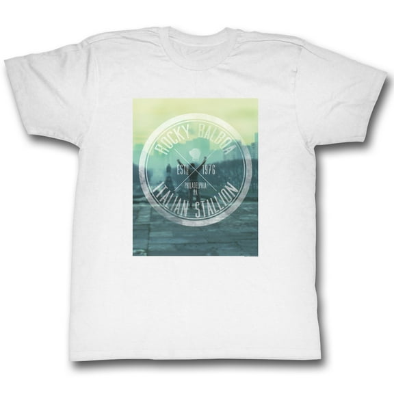 Rocky Movies Hipster Logo Adult Short Sleeve T Shirt