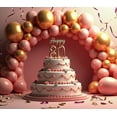 thumbnail image 4 of Golden Happy 80th Birthday Celebration Banner Backdrop Stars Decorations Photography Props Party Supplies Background Decors, 4 of 8