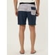 thumbnail image 5 of INSPIRE CHIC Pantalones cortos de bloque de color de verano pahombre Pantalones cortos de plapanadar con racon cordón Azul marino gris 36, 5 of 6
