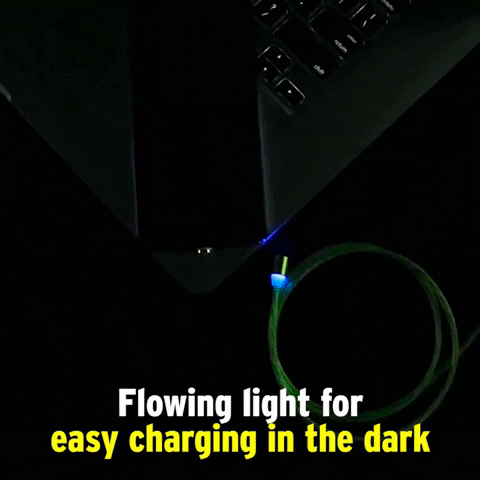2M 3 in 1 LED Magnetic Charging Cable, USB Magnetic Universal Charging Cable, LED Flowing Light Magnetic Cable For Apple, Samsung, Android - Walmart.com - Walmart.com