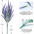 thumbnail image 4 of 12 Bundles Artificial Flowers Lavender Plant Fake Flower for Outdoor Wedding Garden Home Kitchen Table Centerpieces Decoration Purple Flowers, 4 of 5