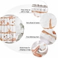thumbnail image 6 of Shower Curtain Bathroom Set Summer Ocean Starfish Shell Waterproof Fabric Shower Curtains with Grommets&Hooks, Watercolor Orange Fish Privacy Bath Curtain for Bathtub 72x72in, 6 of 9