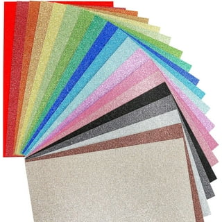 Glitter Cardstock 42 Sheets, 8.5” x 11” Cardstock Paper - 20 Assorted  Colors, 250 GSM Card stock Glitter Paper Sparkly Paper for DIY Crafts,  Cricut