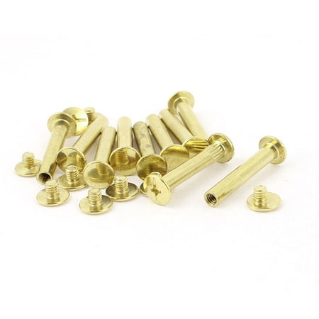 

10pcs 5mmx30mm Brass Plated Binding Chicago Screw Post for Album Scrapbook