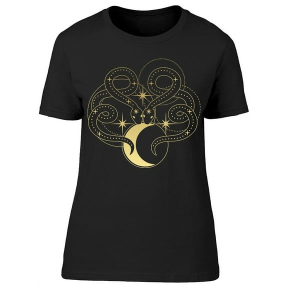 Two Snakes Moon T-Shirt Women -Image by Shutterstock, Female 3X-Large