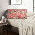 thumbnail image 6 of Daiia Small Coral Red Flowers Bedding Waterproof Pillow Protector Zippered Queen – Bed Bug Proof Pillow Encasement-20"x30", 6 of 6