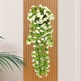 thumbnail image 7 of AYktou Artificial Hanging Flowers Plants, 31.5 Inch Artificial Daisies Hanging Plants Vines, UV Resistant Wisteria Basket Wall Hanging Garland, Faux Silk Flowers for Porch Eave Spring Summer Decor, 7 of 7