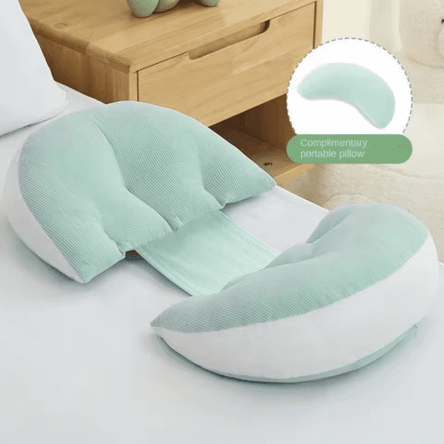 ShadeMart Adjustable Maternity Pillow, Grass Green Wedge for Back & Belly Support - Lightweight & Cool Travel Pillow