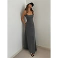 thumbnail image 2 of Woman Spring Summer Style Bodycon Dress Female Sleeveless Spaghetti Strap Split Sheath Dress Vestidos SS161, 2 of 5