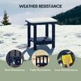 thumbnail image 4 of WestinTrends Aruba 2-Tier Outdoor HDPE Modern Adirondack Square Patio Side Table, Navy Blue, 4 of 13