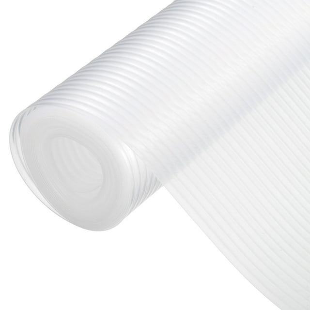 Forros de estante Uxcell para gabinetes de cocina, forro de gabinete antideslizante de 11.8 pulgadas x 9.8 pies, forro de cajón transparente EVA