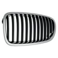 thumbnail image 4 of For BMW 535i/535i xDrive 2011 2012 2013 Grille Driver Side | Front | Plastic | Chrome/Black Housing | Replacement For BM1200196 | 104-51080B, 51137203649, 4 of 5