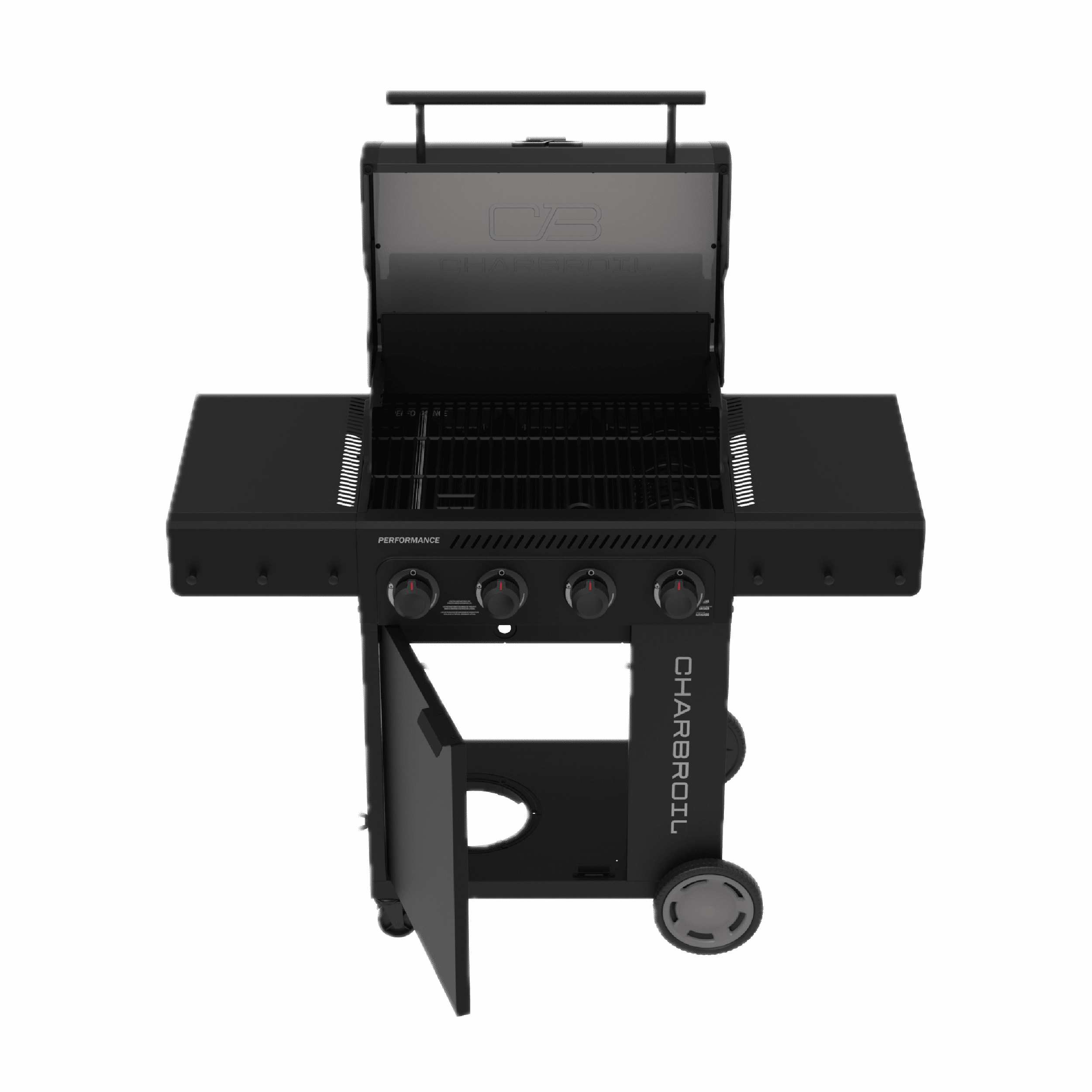 Charbroil Performance Series™ FlavorMax™ 4 Burner Gas Grill Cabinet with Sear Burner Blackout