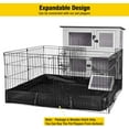thumbnail image 6 of Aivituvin Rabbit Hutch Bunny Cage Outdoors & Indoors with Wheel, Two Layer Guinea Pig House, 6 of 8