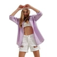 thumbnail image 3 of VAVONNE Womens Stylish Loose Fit Blouses, Casual Button Down Shirts, 3 of 10