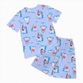 thumbnail image 4 of NOLDARES Toddler Boys 2 Piece Summer Outfits Short Sleeve Tshirts and Elastic Waist Shorts Casual Texture Sets(Light Blue,3-4 Years), 4 of 4