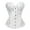 White, variant on MISS MOLY Women's Lace Up Boned Plus Size Overbust Bridal Corset Bustier Bodyshaper Top White S